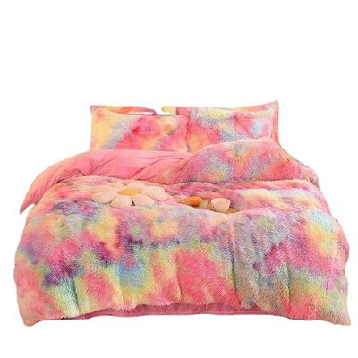 Pelliccia finta velluto pelliccia pelosa Shaggy Queen King Size Copertura di copriletto Set di biancheria da letto personalizzato