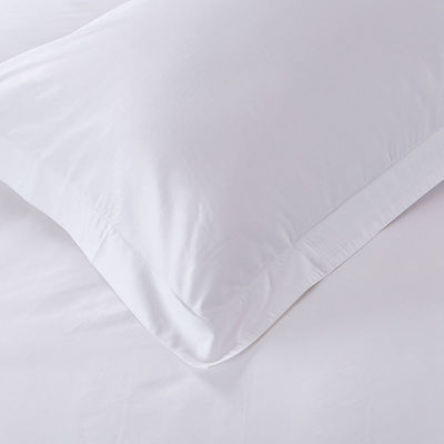 300TC Satin White King Size Hotel Copertura di coperta di coperta piatta Piatto piatto con modello solido