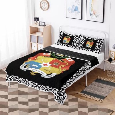 Set di biancheria da letto per coperte di tribù polinesiana Red Tonga Design Comforter con riempimento di cotone