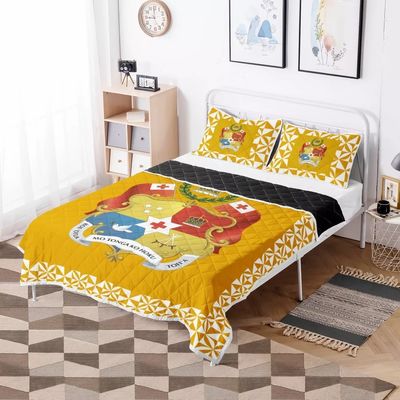 Set di biancheria da letto per coperte di tribù polinesiana Red Tonga Design Comforter con riempimento di cotone