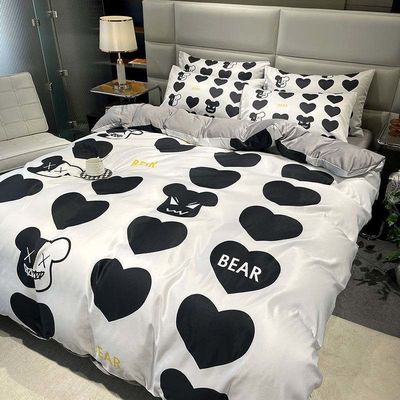 Set di biancheria da letto in cotone spazzolato in grandezza regina