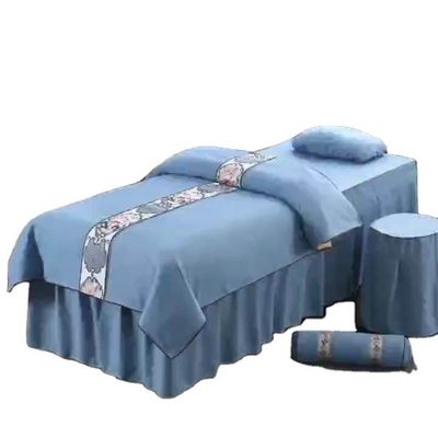 Massaggio in stile moderno Tavolo di copertura di lenzuola Set di lusso Spa Puro microfibra 4 pezzi Lettiera