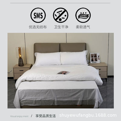Non tessuti 4 in 1 Set di biancheria da letto per viaggi 40 Conteggio tessuto lenzuola usa e getta Ospedale
