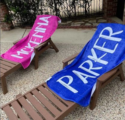 Antimicrobico Nome Personalizzato asciugamano da spiaggia Perfetto per il regalo di compleanno fuori