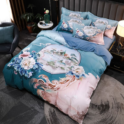 Set di lenzuola da letto Tencel lavato di moda Set di biancheria da letto Eco-friendly e manuale sensibile
