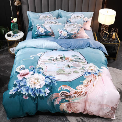 Set di lenzuola da letto Tencel lavato di moda Set di biancheria da letto Eco-friendly e manuale sensibile