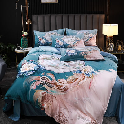 Set di lenzuola da letto Tencel lavato di moda Set di biancheria da letto Eco-friendly e manuale sensibile