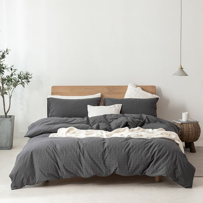 Set di biancheria da letto di cotone lavato al 100%, manuale morbido, respirabile e resistente.