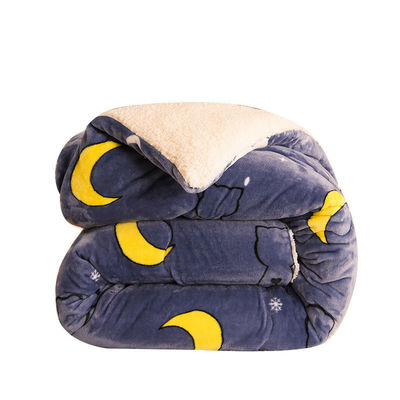 Set di biancheria da letto di taglia personalizzata Spessore di velluto di agnello caldo con tessuto 100% poliestere