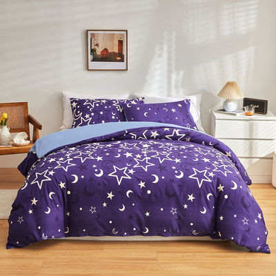 Set di biancheria da letto bianca per bambini ragazzi ragazze gemelli 2 PC Glow in The Dark Duvet Cover