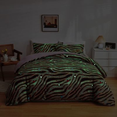 Set di biancheria da letto bianca per bambini ragazzi ragazze gemelli 2 PC Glow in The Dark Duvet Cover