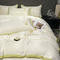 Set di biancheria da letto per matrimoni di lusso Set di coperte Set di coperture Lettiere Cussine
